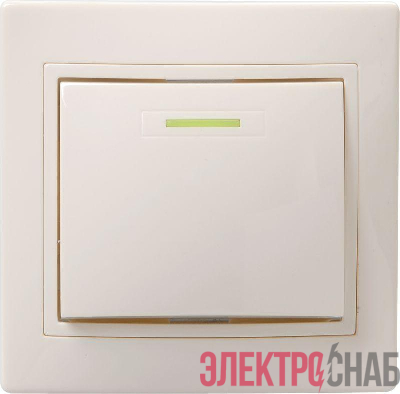 Выключатель 1-кл. СП Кварта 10А IP20 ВС10-1-1-ККм с индикацией крем. GENERICA EVK11-K33-10-DM