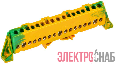 Шина PE &amp;quot;земля&amp;quot; в комб. изол. &amp;quot;Стойка&amp;quot; 8х12-17-ЖЗ TEKFOR IEK TF-NN20-17-DP-K52
