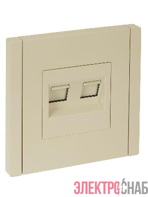 Розетка 2-м RJ11+RJ45 кат.5E FORTE&PIANO FP435 ваниль IEK FP-KT20-O-1-K10