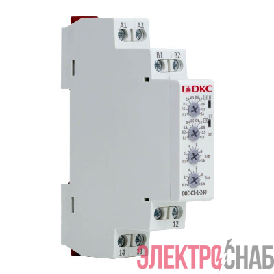 Реле контроля тока тип DRC 0.1-1А конфигурация контакта 1CO 24-240 AC/DC DKC DRC-C1-1-240