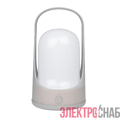 Фонарь светодиодный аккумуляторный кемпинговый Accu5-L60-gy 60SMDх0.5Вт 220/350/650лм 8000-9000К IP20 (Li-ion аккумулятор 3.7В 18650 3600мА.ч) диммер сер. JazzWay 5058323