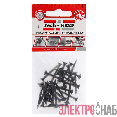 Саморез гипсокартон-металл 3.5х32 (пакет) (уп.30шт) Tech-Krep/Zitar 117921