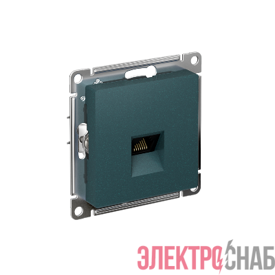 Розетка компьютерная AtlasDesign RJ45 кат.5E механизм изумруд SE ATN000883