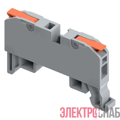 Клемма проходная СМК 222-221D/222-2411 (аналог 222-4111D) 1п на DIN-рейку 0.2-2.5кв.мм сер. (уп.60шт) Rexant 07-5289