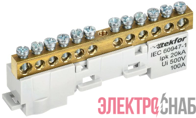 Шина L &amp;amp;amp;amp;amp;amp;amp;amp;quot;фаза&amp;amp;amp;amp;amp;amp;amp;amp;quot; неизол. на универс. держ. 6х9-12-Ср TEKFOR IEK TF-NN10-12-DL-K03