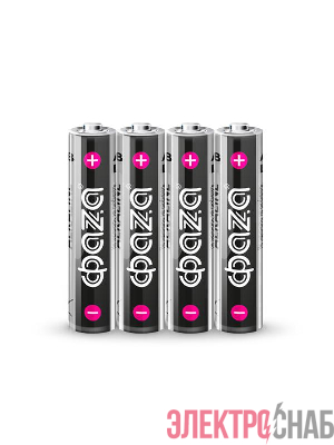 Элемент питания алкалиновый AAA/LR03 1.5В Alkaline Shrink-4 (уп.4шт) ФАZА 5024472