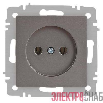 Розетка 1-м СП Accent 6-201-09 16А IP20 250В 2P титан Intro Б0063673