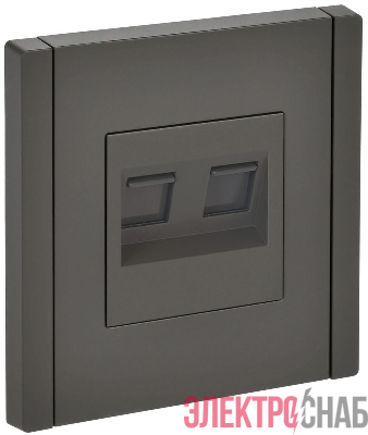 Розетка 2-м RJ11+RJ45 кат.5E FORTE&PIANO FP335 сер. IEK FP-KT20-O-1-K03