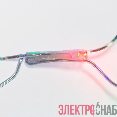 Гирлянда светодиодная "Сеть" 1.5х1.5м 150LED мультиколор 12Вт 220-240В IP20 с контроллером 8 режимов провод ПВХ прозр. Neon-Night 215-129