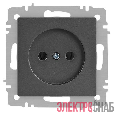 Розетка 1-м СП Accent 6-201-07 16А IP20 250В 2P графит Intro Б0063669