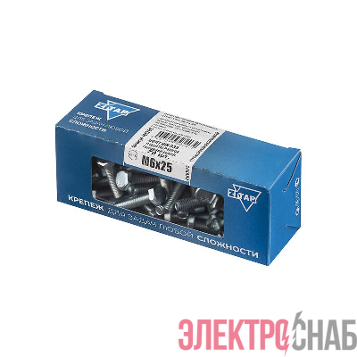 Болт с шестигранной головкой М6х25 DIN 933 оцинк. (уп.70шт) Tech-Krep/Zitar 105202