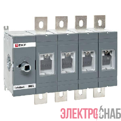 Рубильник 4п 800А без рукоятки управления TwinBlock EKF tb-s-800-4p
