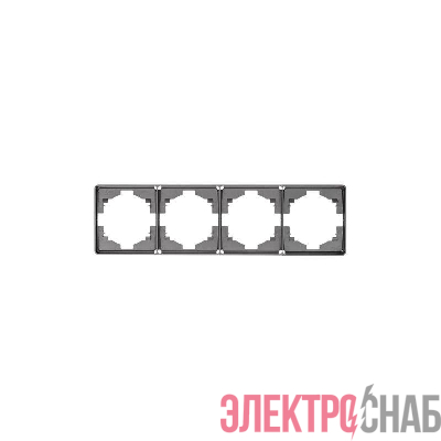 Рамка 4-м ROUND MIELE титан Kranz KR-78-0754-2