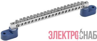 Шина нулевая Ni ШНИ-6х9-20-У2-С на двух угловых изоляторах IEK YNN10-20-C2-K07-N