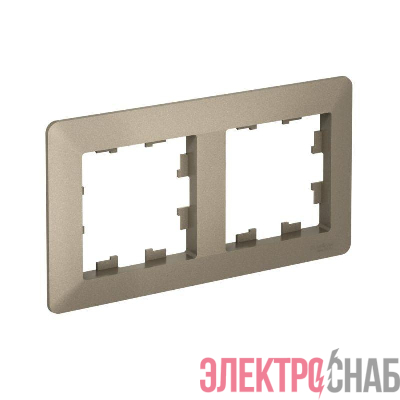 Рамка 2-м AtlasDesign Air шампань/дым. черн. SE ATN220502