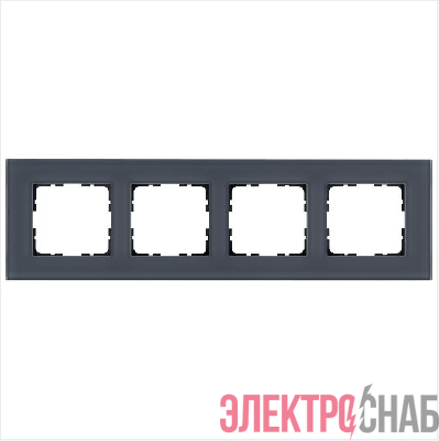 Рамка 4-м G-Glass стекло маренго Jasmart G1004GC