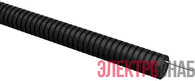 Труба гофрированная ПВХ d20мм с протяжкой черн. (уп.100м) ELASTA IEK ET-TG21-121-020-100-K02
