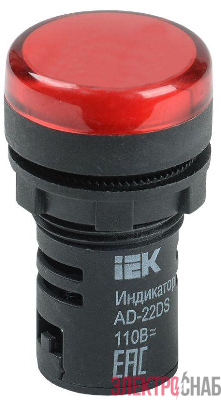 Лампа светосигнальная AD22DS d22мм 24В AC/DC красн. KARAT IEK BLS10-ADDS-024-K04