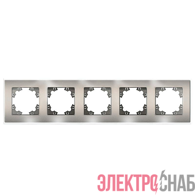 Рамка 5-м Афина стеклянная мокко UNIVersal 2288
